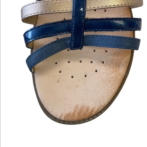 Geox Shoes Geox Respira Womens Sand Vega Bluegold Flat Sandals Size